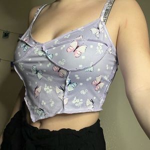 Butterfly cropped tanktop